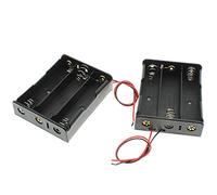 LBTODH Lot de 2 supports de batterie 18650 avec fil de plomb 18650 11,1 V Boîte de rangement en plastique noir