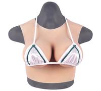 LBUZHOY Formes Mammaires en Silicone Poitrine Faux Sein de Silicone pour Femme ProthèSe Mastectomie Transsexuels Travestis Cosplay(Size:B Cup,Color:Color 1)