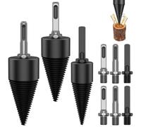 Lbvzxkad 12 Pièces Fendeuse de Bûches de Bois de Chauffage Fendeuse de Bûches Vis de Perceuses Électriques Robustes et Robustes, pour Perceuse Électrique