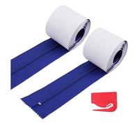 Lbvzxkad 2 Pièces Fermeture à Glissière Anti-Poussière, Protection Instantanée Contre la Poussière de Porte Bâche Auto-Adhésive Double Fermeture à Glissière Construction de Lame Bleu