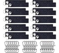 Lbvzxkad 20 Pièces de Porte-Clés en Feutre avec 20 Crochets Mousquetons Pivotants, Porte-Clés, Porte-Clés Inscriptible, Lanière Personnalisée, Facile à Utiliser