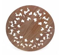 Lbvzxkad 20X Appliques en Bois Rond de Sculpture de Fleurs Sculptées pour Décalque de Moulures en Bois Non-Peintes Meuble Armoire Figurine Décorative