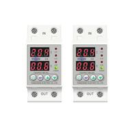 Lbvzxkad 2X Rail Din Double Affichage RéGlable Surtension Courant et Sous-Tension Dispositif de Protection Relais Protecteur 60A 220V 230V