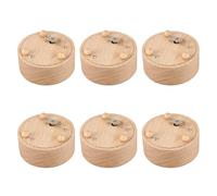 Lbvzxkad 6X Boîte à Musique Ronde Vide Cadeau d'anniversaire Saint Valentinfigurines Figurine Miniatures Artisanales en Résine Pas de Musique Spécifiée
