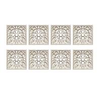 Lbvzxkad 8X Caoutchouc Bois Sculpté Floral Decal Artisanat Onlay Applique Meubles DIY Décor F: 20 X 20 cm