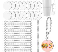 Lbvzxkad Accessoires D'Ornement de Clés Vierges de Sublimation pour Tasse MDF Double Face Bricolage Artisanat B