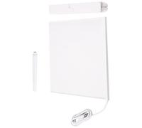 Lbvzxkad LED Acrylique Message Board Light USB Planche à Dessin MéMo avec Support Cadeau pour Enfants, 20X20CM Pinceau Blanc