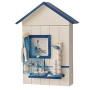 Lbvzxkad Porte-Clés D'Armoire Murale, Boîte de Rangement de Clés de Maison en Bois, Modèle de Statue de Style Méditerranéen, Décoration Murale de Maison, Oiseau
