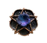 Lbvzxkad Statue Artisanale en Résine en Forme D'Étoile Pentagramme, Base en Boule de Cristal, Amplificateur D'Énergie, Rituel de Divination, Accessoires de Décoration pour B