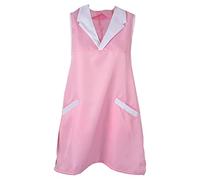 Lbvzxkad Tablier de Serveuse D'Ongle Sans Manches de Coiffeur Rose pour Femmes Restaurant Cuisine Maison Tablier Travail Adulte Café Tablier avec Poche