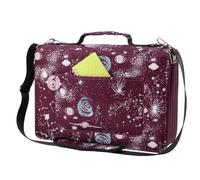 Lbxgap Grand organisateur de crayons de couleur à 500 emplacements avec fermeture éclair - Sac de rangement en tissu durable pour peintres et artistes (grandes fentes, violet galaxie