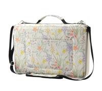 Lbxgap Grand organisateur de crayons de couleur à 500 emplacements avec fermeture éclair - Sac de rangement en tissu durable pour peintres et artistes (grandes fentes, blanc)