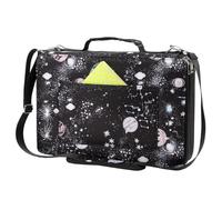 Lbxgap Grand organisateur de crayons de couleur à 500 emplacements avec fermeture éclair - Sac de rangement en tissu durable pour peintres et artistes (grandes fentes, galaxie noire)