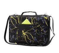 Lbxgap Organiseur de crayons de couleur avec fente individuelle avec fermeture éclair - Sac de rangement en tissu durable pour peintres et artistes (petits emplacements, encre jaune)