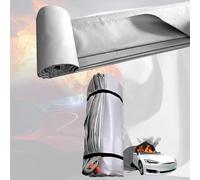 Lbxlhr Couverture Anti-feu pour Voitures, couvertures d'extinction en Silicone Double Face, Couverture d'extinction d'urgence pour véhicules, Couverture de sécurité pour parkings(3x4m/9.8x13.1ft)