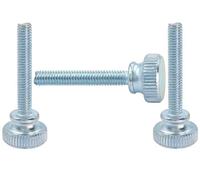 LBY Lot de 20 vis à main moletées à une seule couche M4 x 20 mm