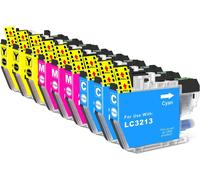 Lc-3213 Lc3211 Cartouches D'Encre Compatibles Pour Brother Lc-3213 Lc3213Val Lc3211 Lc-3211 Pour Dcp-J572Dw Dcp-J772Dw Dcp-J774Dw Mfc-J497Dw Mfc-J491Dw Mfc-J890Dw Mfc-J895Dw (3Magenta,3Cyan,3Jaune)