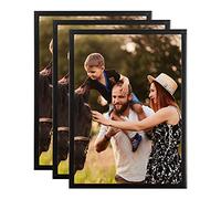 LC DISTRIBUTION Lot de 3 Cadres Photos A4 (Noir)