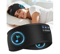 LC-dolida Bandeau Écouteurs de Sommeil Bluetooth V5.4, Casque Audio Bandeau sans Fil, Bandeau Audio Sommeil de 15 Heures de Lecture, Bandeau de Sommeil Léger avec Stéréo HiFi