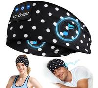 LC-dolida Bandeau Écouteurs de Sommeil Bluetooth V5.4, Casque Audio Bandeau sans Fil, Bandeau Audio Sommeil de 15 Heures de Lecture, Bandeau de Sommeil Léger avec Stéréo HiFi