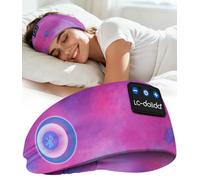 LC-dolida Bandeau Écouteurs de Sommeil Bluetooth V5.4, Casque Audio Bandeau sans Fil, Bandeau Audio Sommeil de 15 Heures de Lecture, Bandeau de Sommeil Léger avec Stéréo HiFi