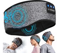 LC-dolida Casque de Sommeil Bluetooth 5.4, Bandeau de Sport, Masque pour l'Entraînement, le Jogging, le Yoga et les Voyages (Gris)