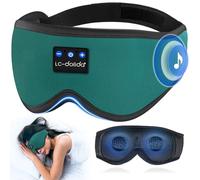 LC-dolida Masque de Sommeil avec écouteurs Bluetooth V5.4, Masque de Nuit Sans Fil peut Jouer 15 Heures Casque de Sommeil Bluetooth pour les Voyages,la Sieste, le Travail Posté