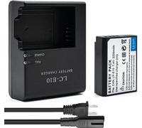LC-E10 Chargeur de batterie lithium-ion LP-E10 2200 mAh EOS Rebel T7, T6, T5, T3, T100, 4000D, 3000D, 2000D, 1500D, 1300D et plus (pas pour T3i T5i T6i T6s T7i)