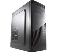 LC Power – Boîtier PC Classic 7037B – Tour midi ATX – Noir aluminium brossé, USB/Audio
