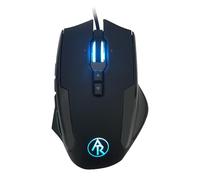 LC-POWER All Royals Souris de jeu noire 10800 dpi avec réglage du poids, 6 blocs de poids de 4 g, 16,8 millions de couleurs RVB, taux de polling réglable, 12 boutons programmables, réglage du poids
