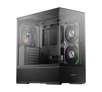 LC-Power ATX Gaming 812B Onyx Vision Boîtier PC tour Midi Support BTF 3 ventilateurs ARGB 140 mm USB-C 3.2 Verre trempé BTF ATX M-ATX Mini-ITX Noir