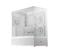 LC-Power ATX Gaming 812W Quartz Vision Boîtier PC Tour Midi Support BTF 3 ventilateurs ARGB 140 mm USB-C 3.2 Verre Trempé BTF ATX M-ATX Mini-ITX Blanc