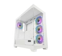 LC-Power Boîtier de jeu 715 W Seamless_Pale_X - Tour Midi compatible ATX - 4 ventilateurs ARGB 120 mm - Partie avant et latérale en verre trempé - USB-C 3.2 Gen 1 x 1 - Jusqu'à 10 ventilateurs - 4