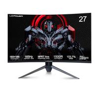 LC-POWER Écran Gaming 27 Pouces FHD - VA 1920 x 1080, 165 Hz/MPRT 1 ms, Gamut sRGB 103.7%, Design sans Cadre, HDR Ready - DisplayPort 1.4x2,HDMI 2.0x2,AMD FreeSync™, NVIDIA G-Sync, VESA