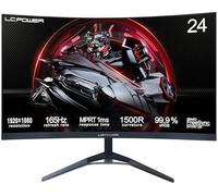 LC-POWER Ecran PC 24 Pouces Incurvé, 165Hz 1ms, FHD 1920x1080 Moniteur Gaming 1500R VA, Compatible AMD FreeSync G Sync, Inclinaison Réglable, HDMI 2.0 DP 1.4 Ports, VESA 100x100mm