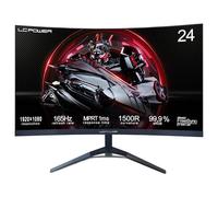 LC-Power Ecran Pc Gamer 24 Pouces, 165hz 1080p VA Incurvé(1500R), Freesync & G-Sync, Moniteur PC HDMI,DP, Montage Mural VESA (FHD 1920x1080, Displayport) Noir - LC-M24-FHD-165-C-V2