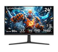LC-POWER Écran PC Gamer 24 Pouces IPS 144Hz Moniteur Gaming FHD 1080p 1ms MPRT, VESA 100x100, HDMI/DisplayPort, Noir Écologique