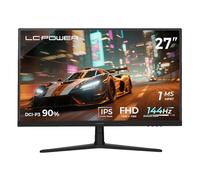 LC-POWER Ecran PC Gaming 27 Pouces, Moniteur PC Full HD avec Dalle IPS, 1920×1080, 144 Hz, 1ms MPRT, 16:9, Adaptive Sync, Inclinaison réglable, HDMI, Display Port, VESA 100x100