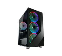 LC-Power Gaming 803B - Boîtier PC Midi Tower Noir, ATX/microATX/Mini-ITX, 2x3.5", 3x2.5", USB 3.2 Gen 1, Ventilation 120/140mm, Vitre Trempée