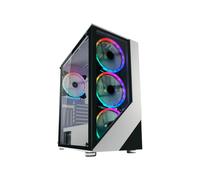 LC-Power Gaming 803W - Boîtier PC Midi Tower Noir/Blanc - ATX/microATX/Mini-ITX - 2x3.5", 3x2.5" - USB 3.2 Gen 1 - Vent. 120/140mm - Verre Trempé