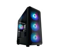 LC-Power Gaming 804B : Boîtier PC Midi Tower Noir, ATX/microATX/Mini-ITX, 3x140mm avant, 1x120mm arrière, USB 3.2 Gen 1/Gen 2, Verre Trempé