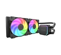 LC-Power LC-CC-240-B-ARGB - JetFlow Series - Refroidissement par eau pour CPU PC - 240mm AIO - Pour AMD AM4 & AM5, Intel LGA1851, LGA1700 & 1200/115X/2066, 2x 120mm CALMA ventilateurs ARGB