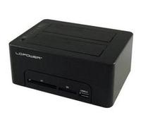 LC-Power Station d'accueil LC-DOCK-U3-CR – SATA 2,5/3,5, SSD, USB 3.0 Type-A, CF/SD, 5 Gbit/s Noir