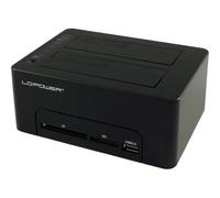 LC Power LC-DOCK-U3-CR - Station d'accueil HDD - baies : 2 - 2,5 po./3,5 po. partagé - SATA - USB 3.0 - noir