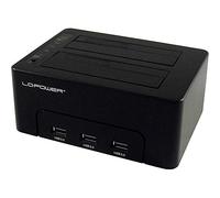 LC-Power LC-DOCK-U3-HUB Station d'accueil de disques de stockage USB 3.2 Gen 1 (3.1 Gen 1) Type-B Noir
