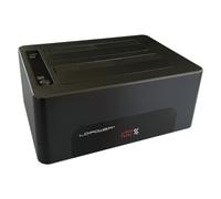 LC-POWER LC-DOCK-U3-V | Station d'accueil USB 3.2 à 2 Baies pour Disques SATA | 2,5 et 3,5 Pouces, Clonage Secteur par Secteur sans PC | UASP, SATA I à III, LED d'État