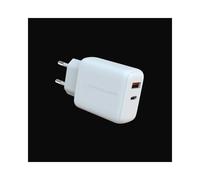 LC-Power LC-GAN-45 Chargeur Secteur Universel 45W GaN, 1x USB Type-A 3.2 Gen 1, 1x USB Type-C Power Delivery 3.0, Protections Multiples, Blanc