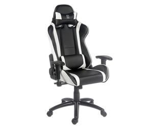 LC-Power LC-GC-2 Siège pour jeu vidéo Siège de jeu sur PC Noir, Blanc