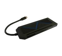 LC-Power LC-HUB-C-MULTI-6-RGB hub & concentrateur USB 3.2 Gen 2 (3.1 Gen 2) Type-C 5000 Mbit/s Noir