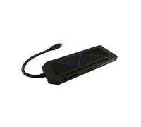 LC-Power LC-HUB-C-MULTI-6-RGB : Hub USB 3.2 Gen 2 Type-C, Lecteur Cartes SD/MMC/MicroSD, HDMI 4K 30Hz, RJ45 Gigabit Ethernet, USB-C PD 100W